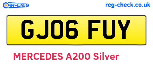 GJ06FUY are the vehicle registration plates.