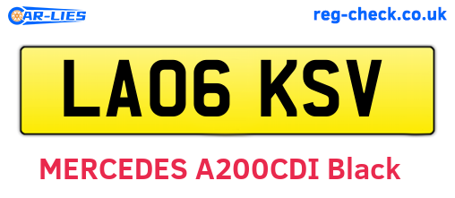 LA06KSV are the vehicle registration plates.