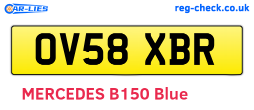 OV58XBR are the vehicle registration plates.