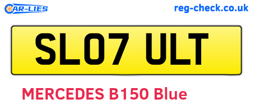 SL07ULT are the vehicle registration plates.