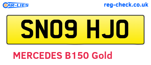 SN09HJO are the vehicle registration plates.