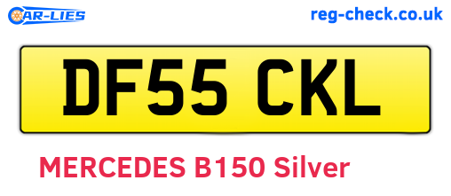 DF55CKL are the vehicle registration plates.