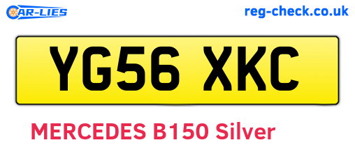 YG56XKC are the vehicle registration plates.