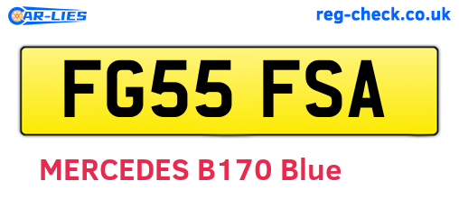 FG55FSA are the vehicle registration plates.