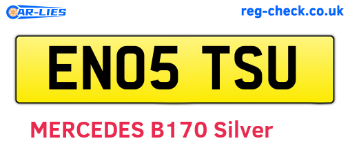 EN05TSU are the vehicle registration plates.