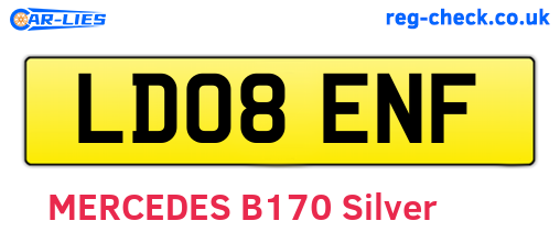 LD08ENF are the vehicle registration plates.