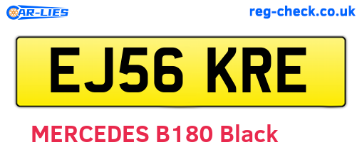 EJ56KRE are the vehicle registration plates.