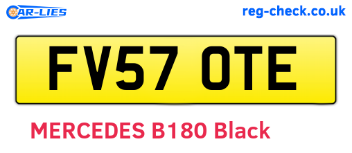 FV57OTE are the vehicle registration plates.