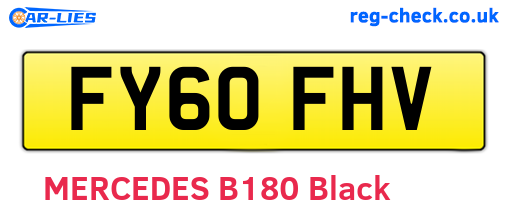 FY60FHV are the vehicle registration plates.