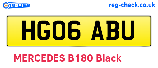 HG06ABU are the vehicle registration plates.