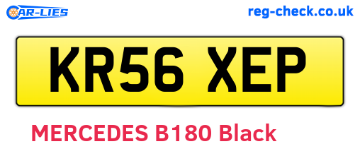 KR56XEP are the vehicle registration plates.