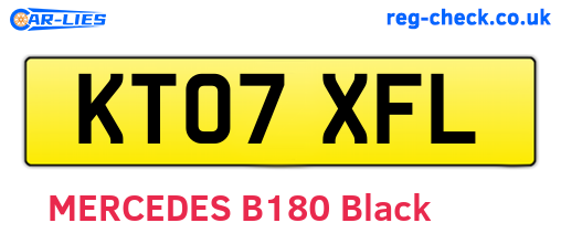 KT07XFL are the vehicle registration plates.