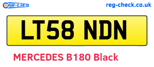 LT58NDN are the vehicle registration plates.