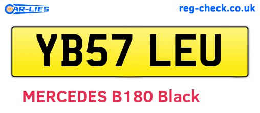 YB57LEU are the vehicle registration plates.
