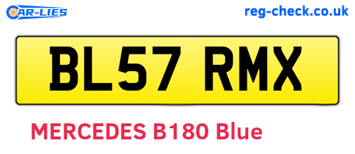 BL57RMX are the vehicle registration plates.