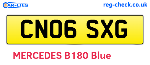 CN06SXG are the vehicle registration plates.