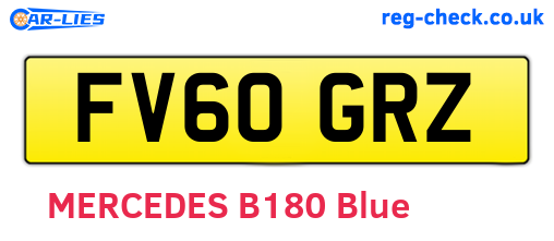 FV60GRZ are the vehicle registration plates.
