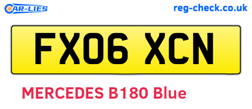 FX06XCN are the vehicle registration plates.