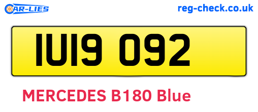 IUI9092 are the vehicle registration plates.