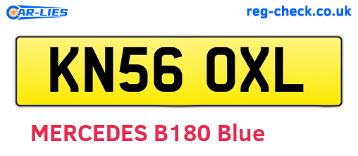 KN56OXL are the vehicle registration plates.