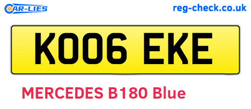 KO06EKE are the vehicle registration plates.