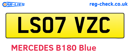 LS07VZC are the vehicle registration plates.