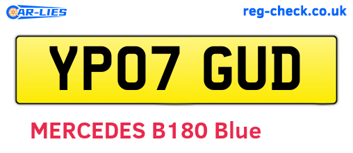 YP07GUD are the vehicle registration plates.