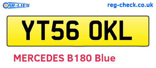 YT56OKL are the vehicle registration plates.