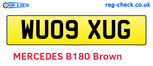 WU09XUG are the vehicle registration plates.