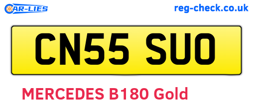 CN55SUO are the vehicle registration plates.