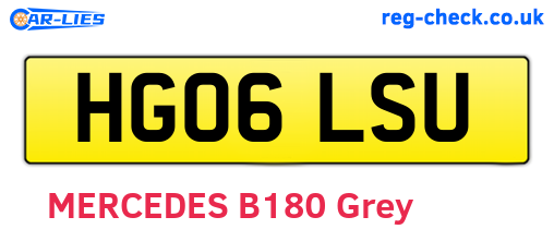 HG06LSU are the vehicle registration plates.