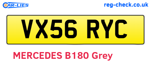 VX56RYC are the vehicle registration plates.