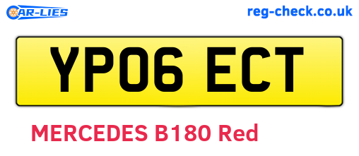 YP06ECT are the vehicle registration plates.