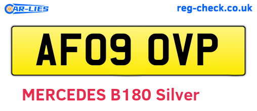 AF09OVP are the vehicle registration plates.