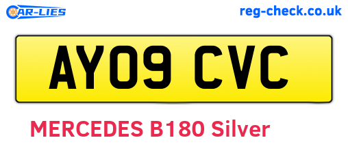 AY09CVC are the vehicle registration plates.