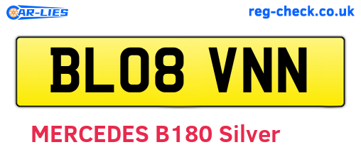 BL08VNN are the vehicle registration plates.