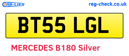 BT55LGL are the vehicle registration plates.