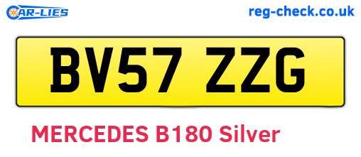 BV57ZZG are the vehicle registration plates.