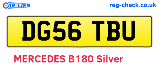DG56TBU are the vehicle registration plates.
