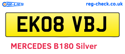 EK08VBJ are the vehicle registration plates.