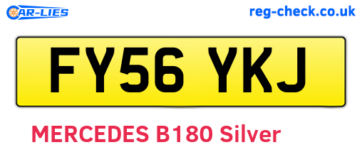FY56YKJ are the vehicle registration plates.