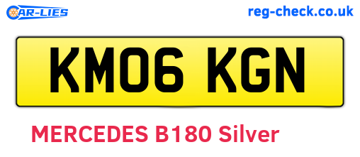 KM06KGN are the vehicle registration plates.