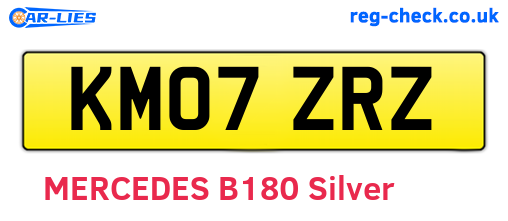 KM07ZRZ are the vehicle registration plates.