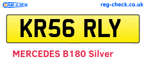 KR56RLY are the vehicle registration plates.