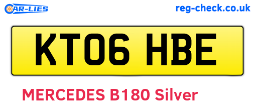 KT06HBE are the vehicle registration plates.