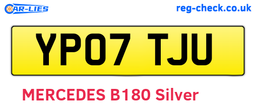 YP07TJU are the vehicle registration plates.