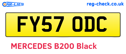 FY57ODC are the vehicle registration plates.
