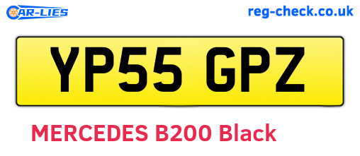 YP55GPZ are the vehicle registration plates.