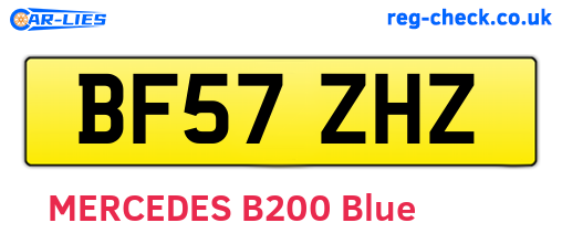 BF57ZHZ are the vehicle registration plates.