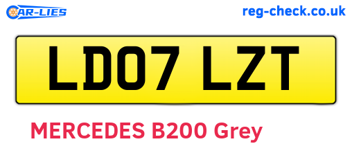 LD07LZT are the vehicle registration plates.